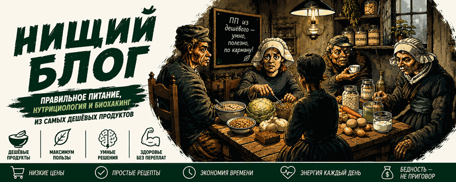 Шапка Бюджетного биохакинга